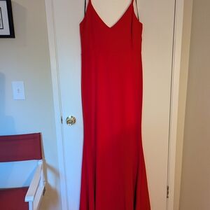 Lulu's Red Spaghetti Strap Maxi Gown